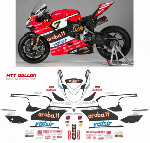 Aufkleber Kit World SBK 2017 Replica Ducati 899 1199 Panigale