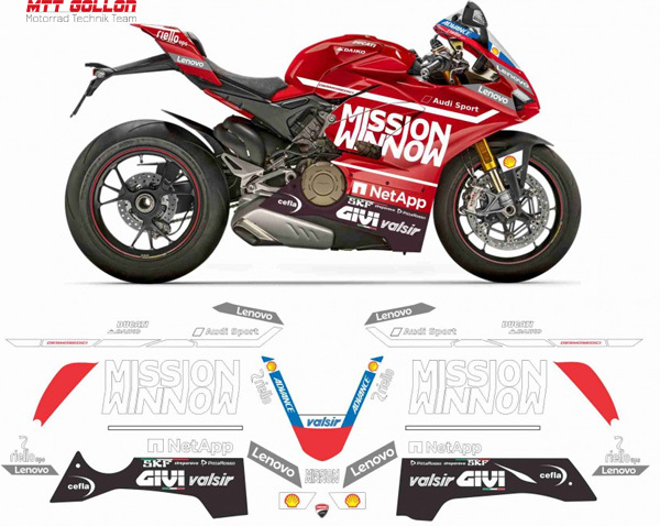 Aufkleber Kit Moto GP 2019 Tribute Replica Ducati Panigale V4