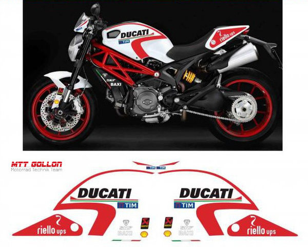 Aufkleber Kit "Replica Moto GP 2016" Ducati Monster 696 795 796 800 1100