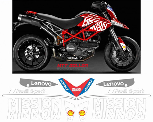 Aufkleber Kit "Tribute Replica" Ducati Hypermotard 796 1100 Moto GP 2019