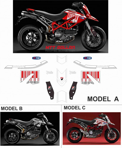 Aufkleber Kit Moto GP 2010 Replica Ducati Hypermotard 796 1100