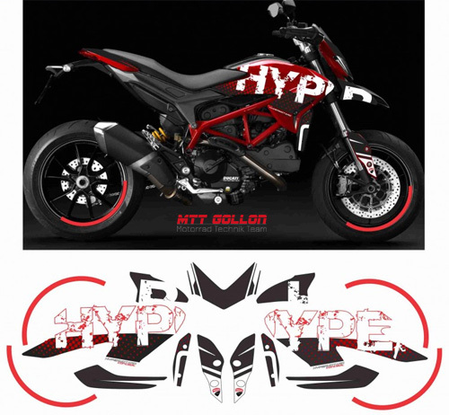 Aufkleber Kit Concept Ducati Hypermotard 821 939