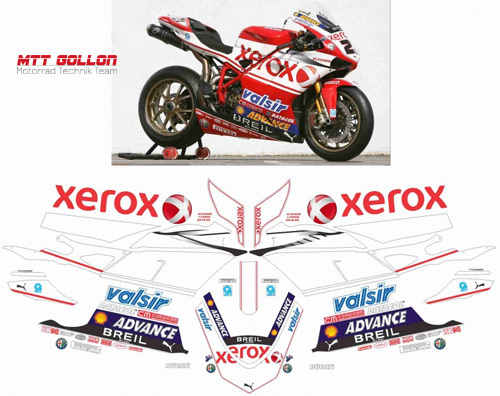 Aufkleber Kit "Replica SBK 2008" Ducati 848 1098 1198