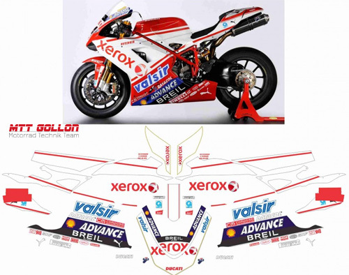 Aufkleber Kit "Replica SBK 2009" Ducati 848 1098 1198