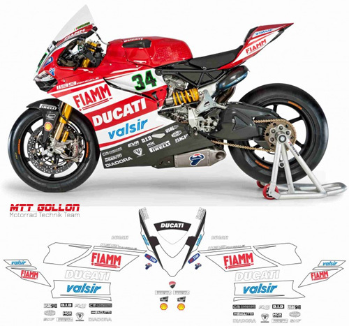 Aufkleber Kit Panigale World SBK 2014 Replica Ducati 899 1199
