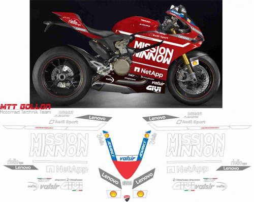 Aufkleber Kit Panigale Moto GP 2019 Tribute Replica Ducati 899 1199