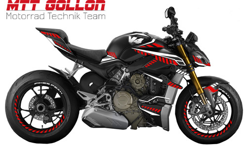 Aufkleber Kit Ducati Streetfighter ab 2021 Inferno Edition Racing Red