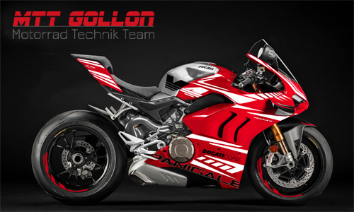 Aufkleber Kit "Racing White" Ducati Panigale V4R Bj. 2020/21