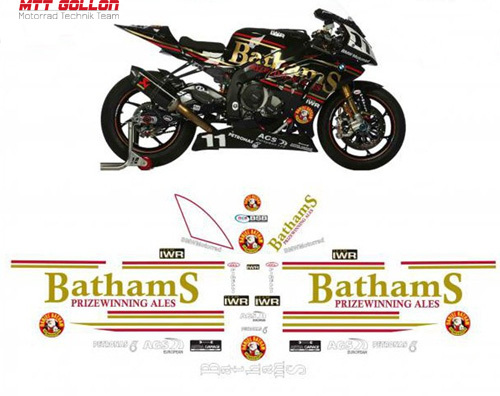 Aufkleber Kit "IWR Team BSB Bathams" BMW S1000 RR 2009-2011