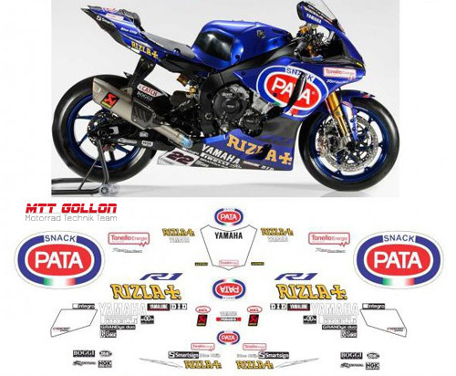Aufkleber Kit Replica Team Pata Yamaha World SBK 2017 Yamaha YZF R1 R6